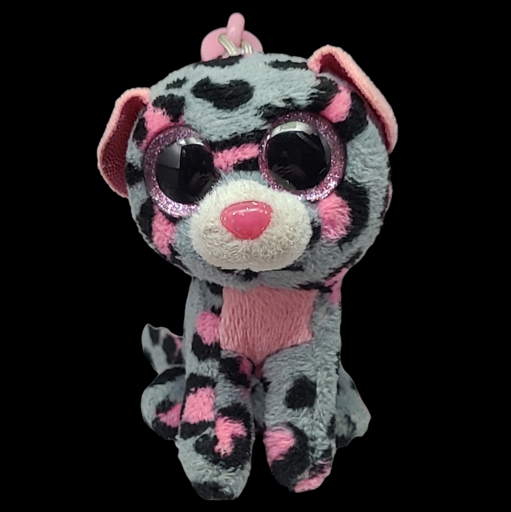 2015 TY BEANIE BOOS COLLECTION "TASHA THE LEOPARD" KEY CLIP - BIRTHDAY JANUARY 4
